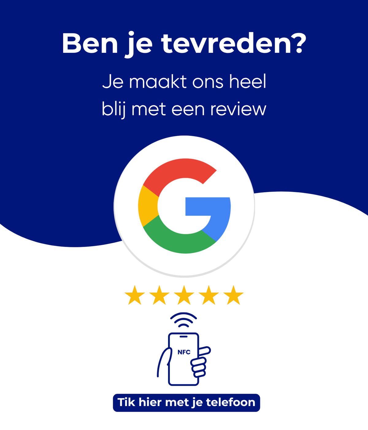 Google Review Standaard Universeel (Let op: begin nov op voorraad)